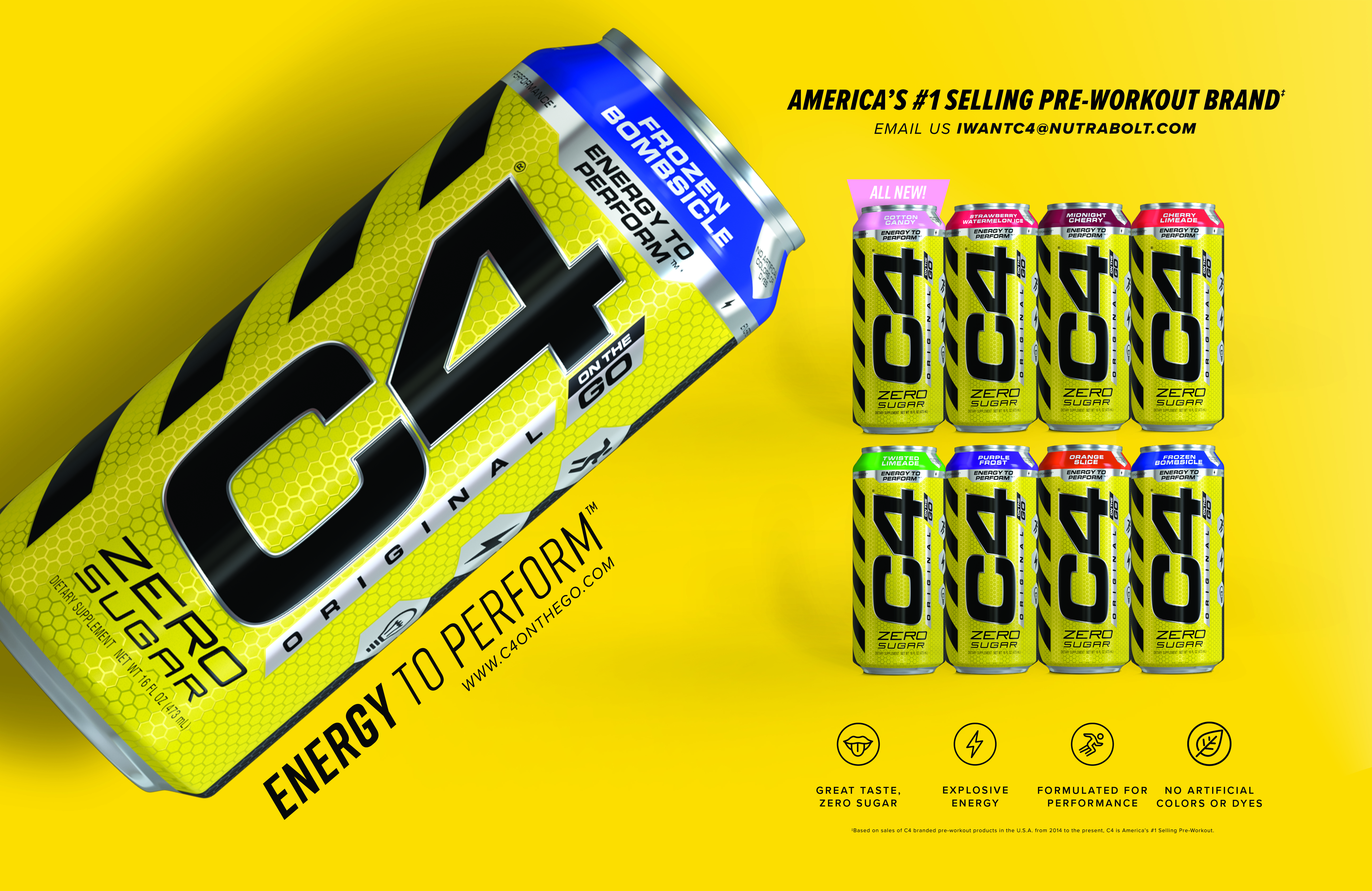 cellucor c4 pre workout train magazine advert