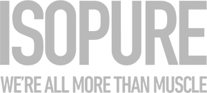 isopure we're all more than muscle grey logo